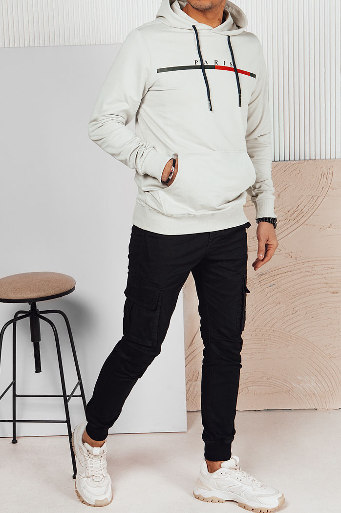 Bluza męska z nadrukiem szara Dstreet BX5729