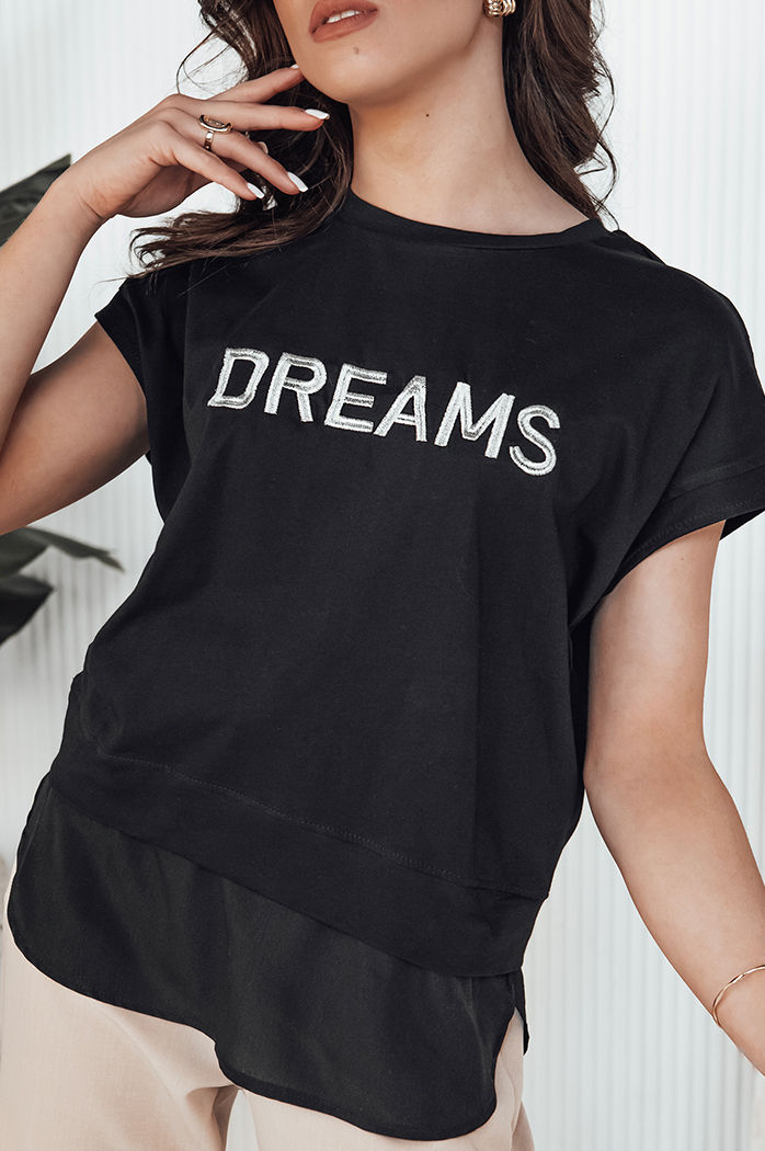 T-shirt damski DREAMY czarny Dstreet RY2523