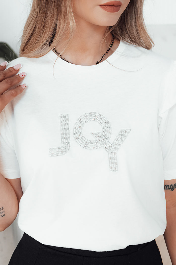 T-shirt damski JOY ecru Dstreet RY2524
