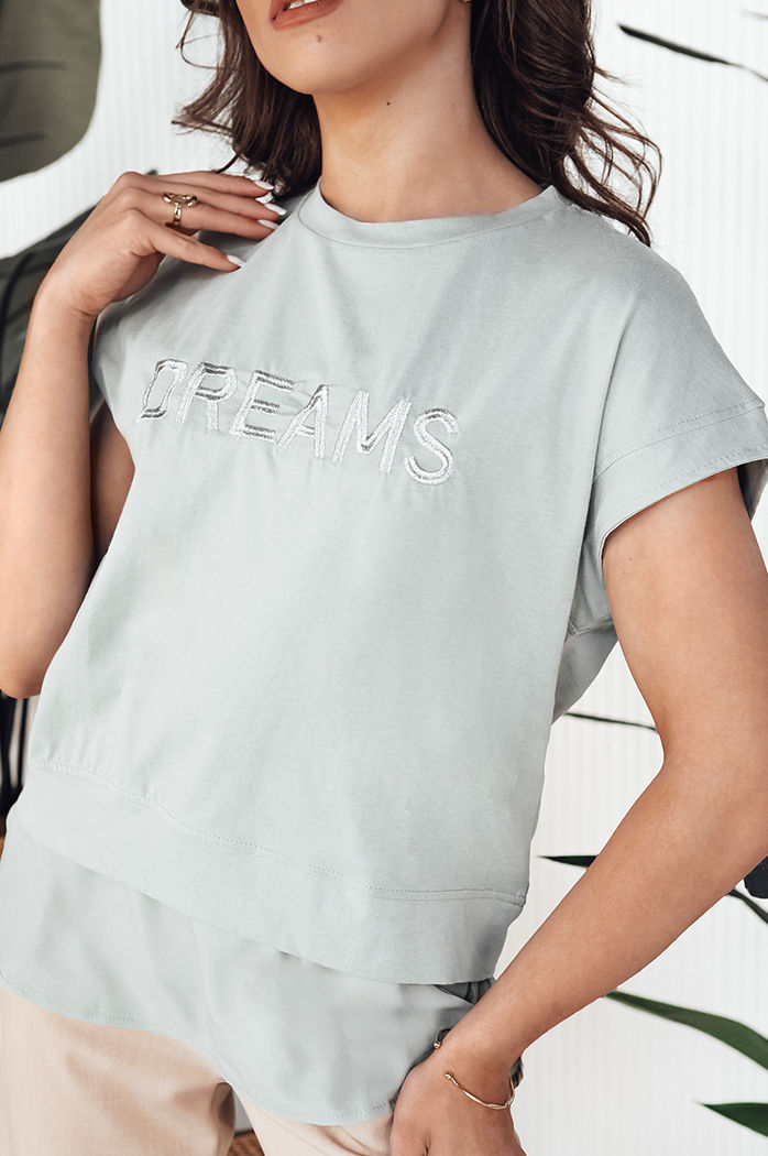T-shirt damski DREAMY miętowy Dstreet RY2546