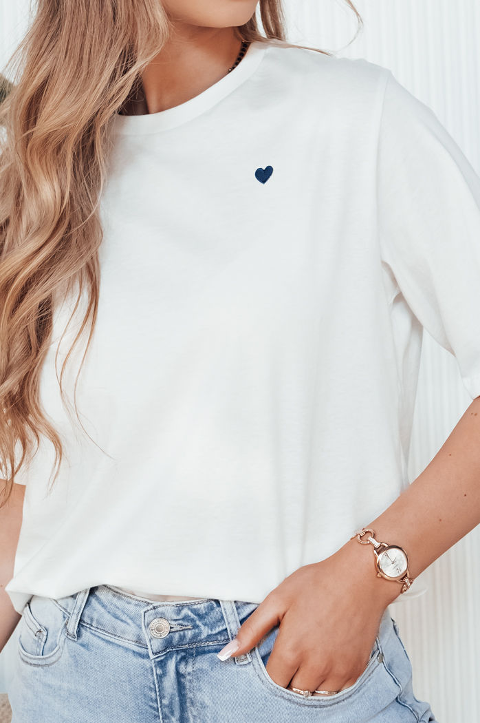 T-shirt damski MILOV ecru Dstreet RY2548