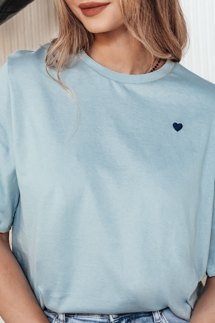 T-shirt damski MILOV błękitny Dstreet RY2549