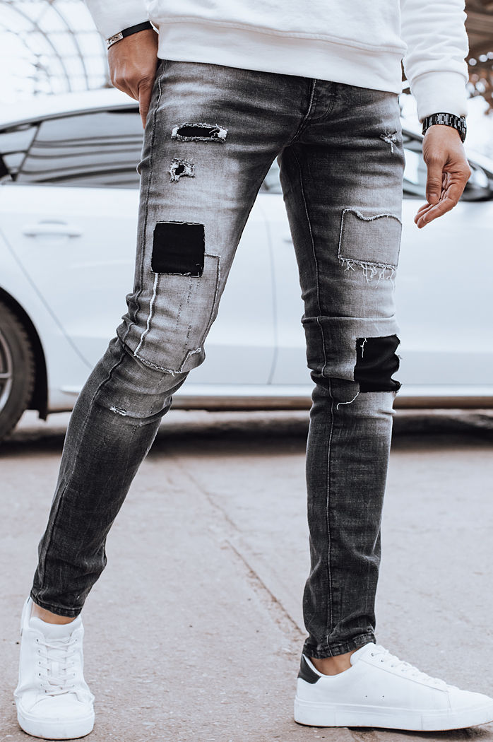 Spodnie męskie jeansowe szare Dstreet UX4293