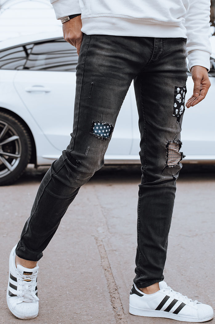 Spodnie męskie jeansowe czarne Dstreet UX4295