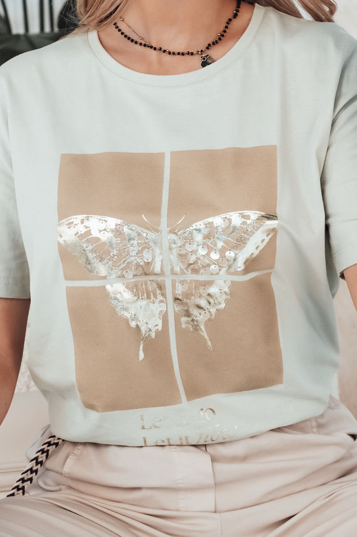 T-shirt damski GLOWY szary Dstreet RY2597