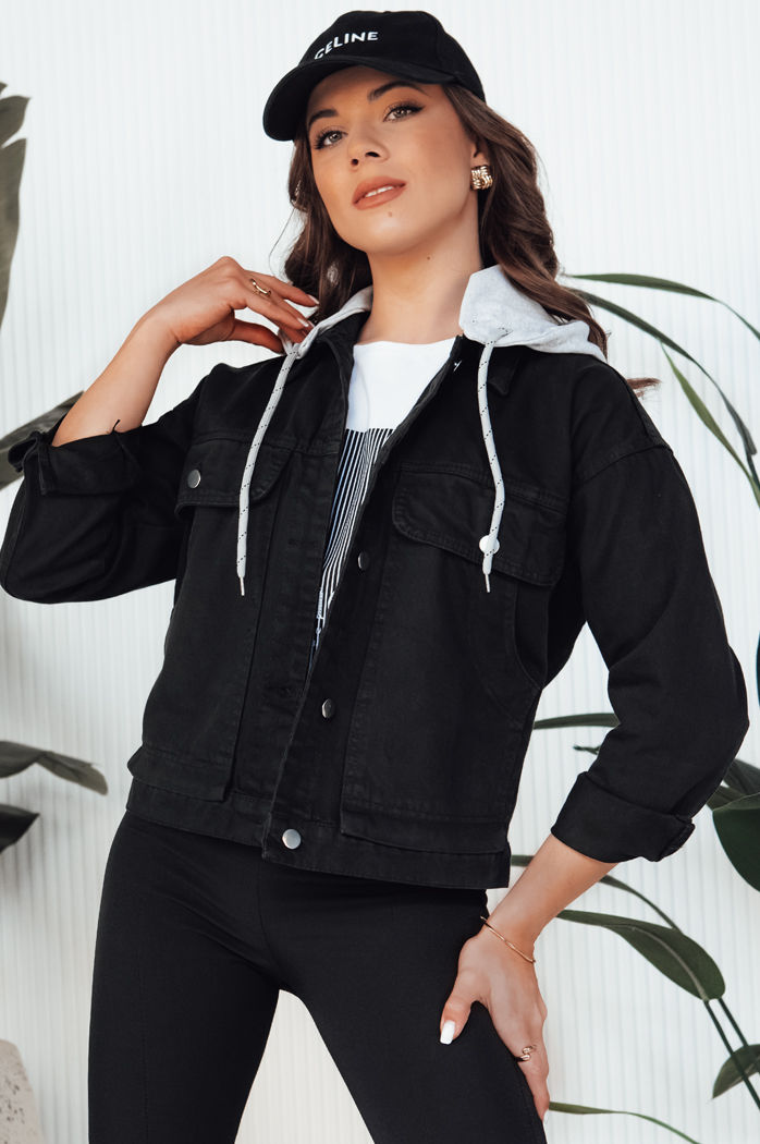 Kurtka jeansowa damska ASFA czarna Dstreet TY4316