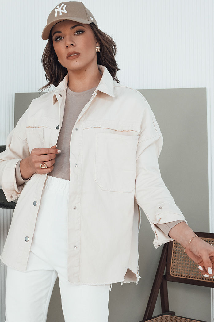 Kurtka damska jeansowa DAMIRAKS jasnobeżowa Dstreet TY4321