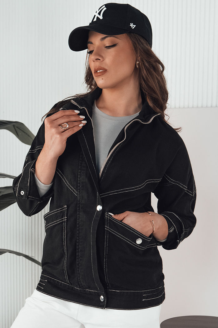 Kurtka damska jeansowa BERENICES czarna Dstreet TY4327