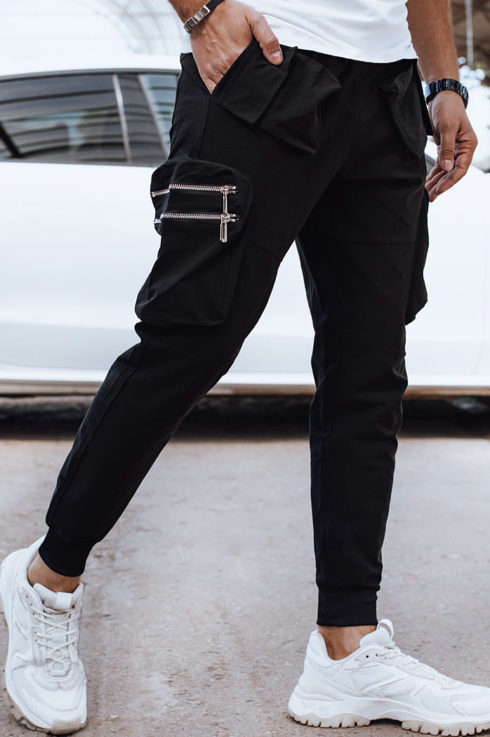 Spodnie męskie bojówki czarne Dstreet UX4299