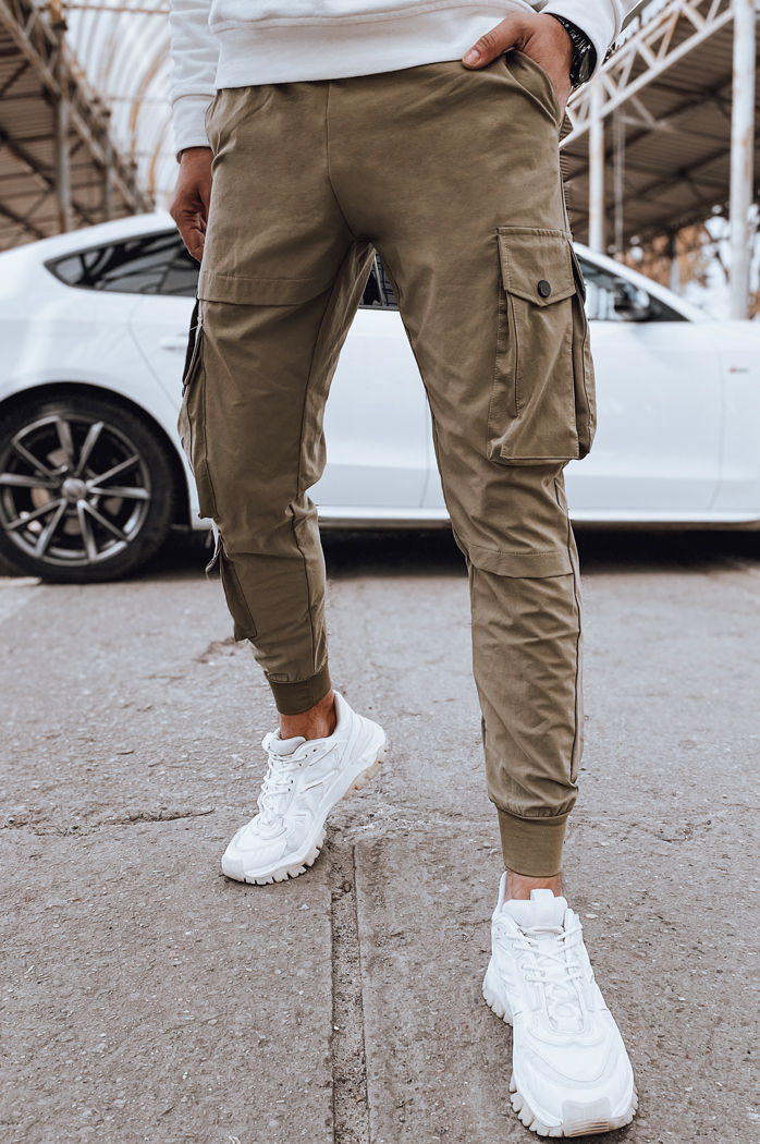 Spodnie męskie bojówki beżowe Dstreet UX4305