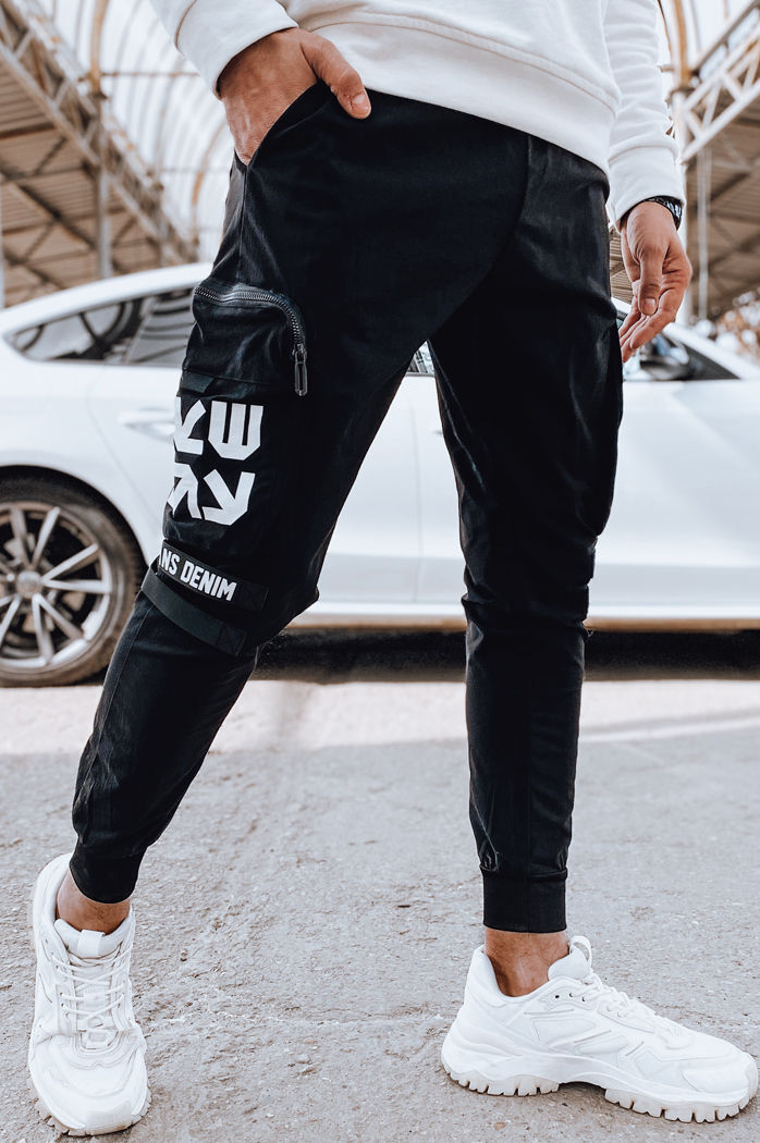 Spodnie męskie bojówki czarne Dstreet UX4306