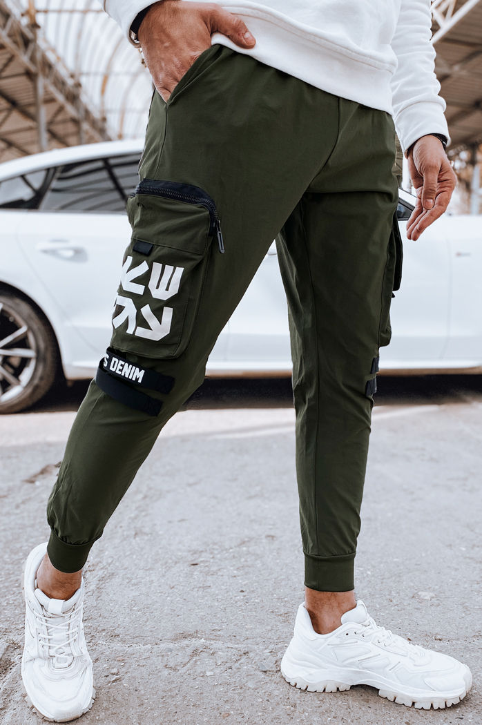 Spodnie męskie bojówki zielone Dstreet UX4307