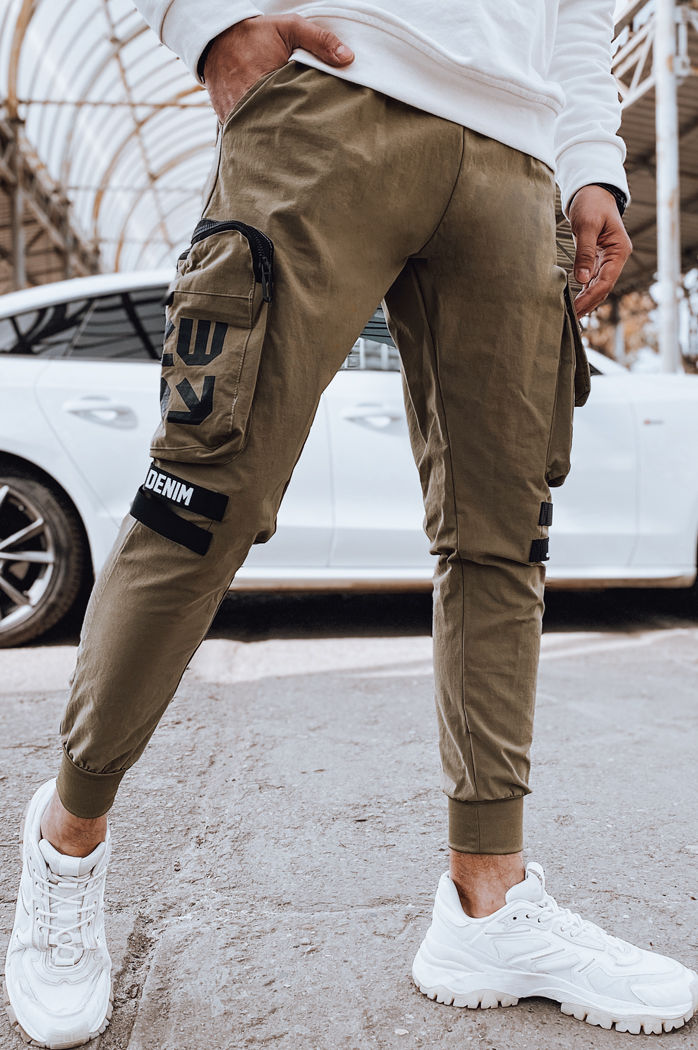 Spodnie męskie bojówki beżowe Dstreet UX4308