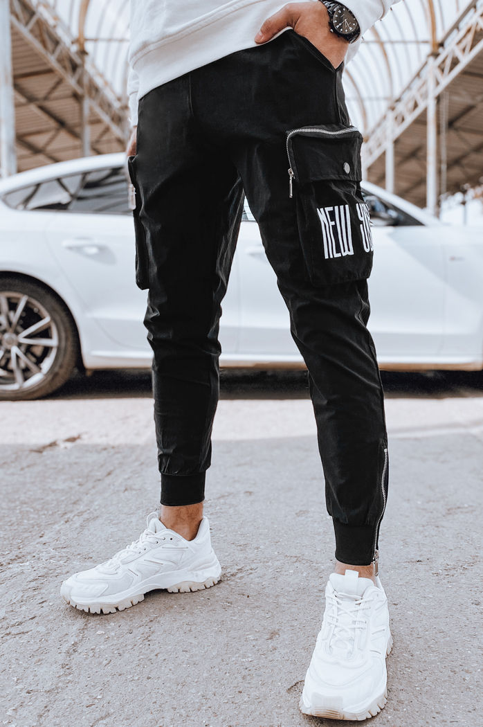 Spodnie męskie bojówki czarne Dstreet UX4309