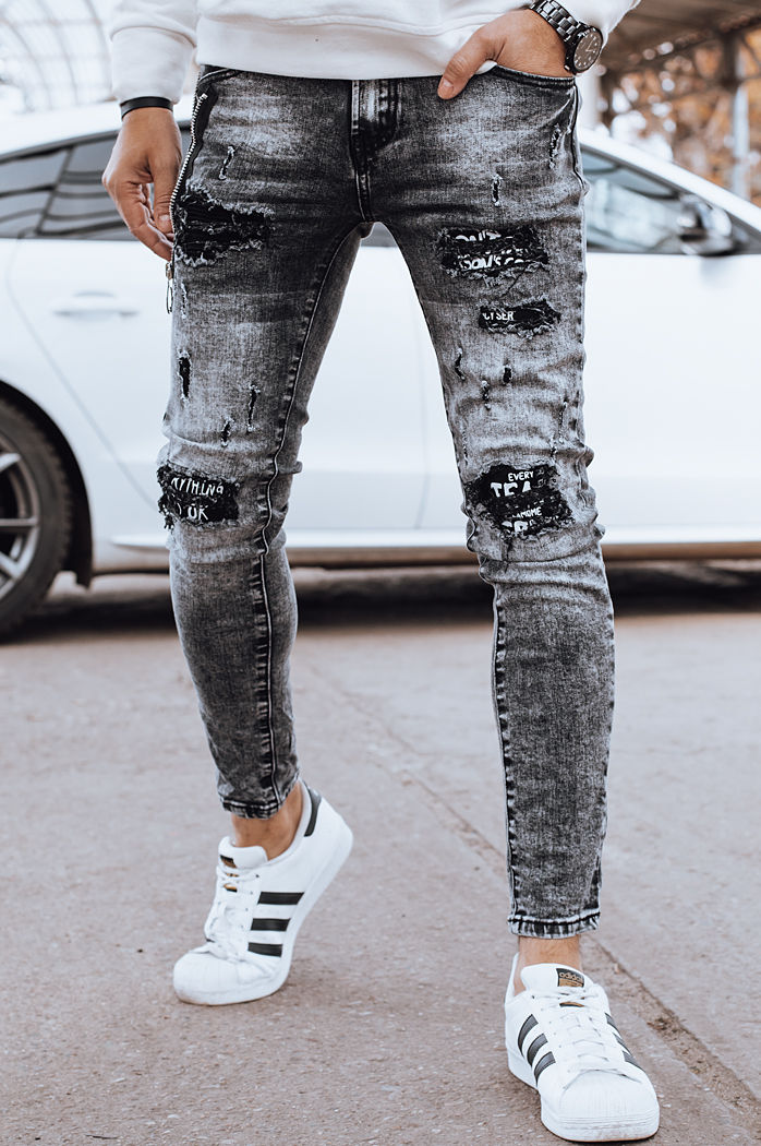 Spodnie męskie jeansowe czarne Dstreet UX4322