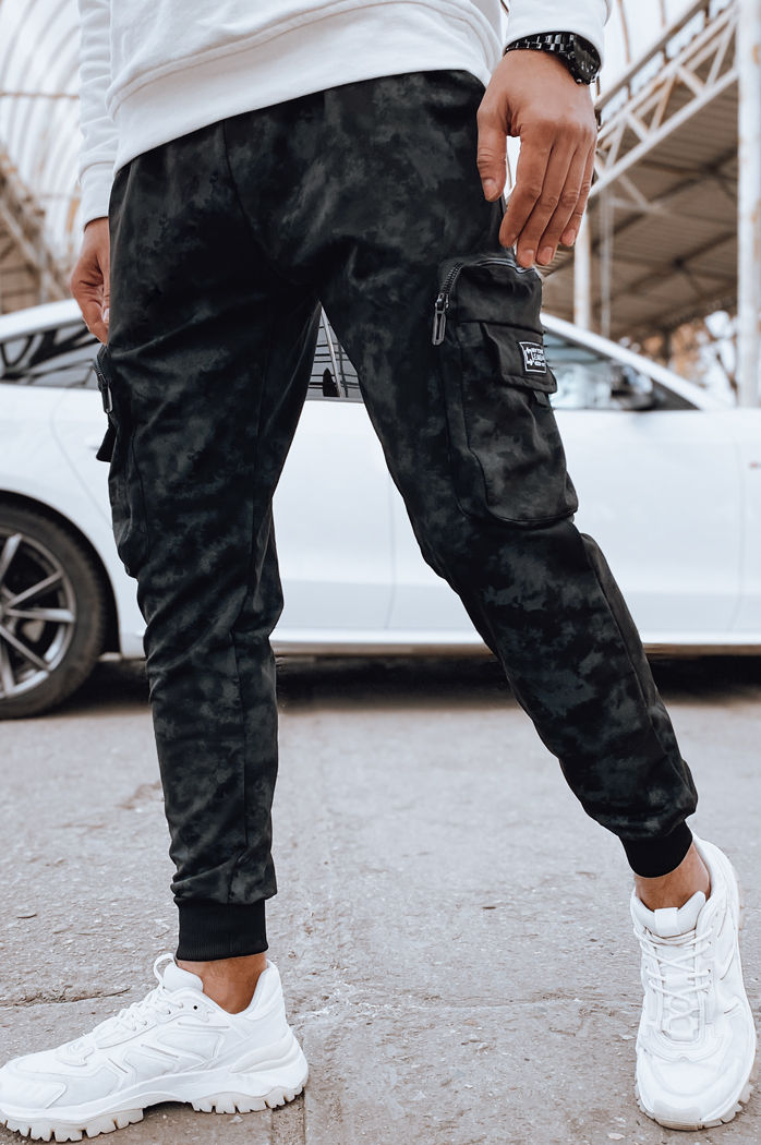 Spodnie męskie bojówki czarne Dstreet UX4362