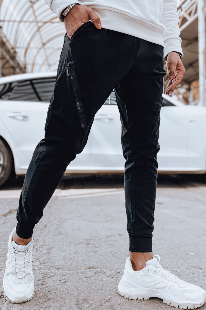 Spodnie męskie bojówki czarne Dstreet UX4364
