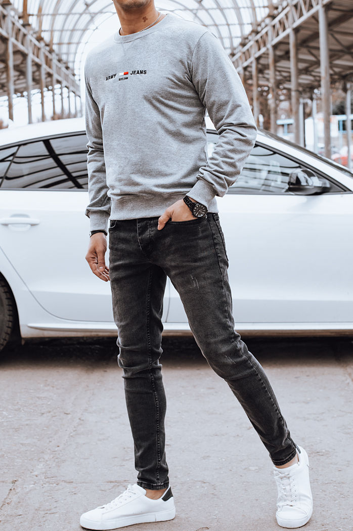 Bluza męska bez kaptura szara Dstreet BX5734