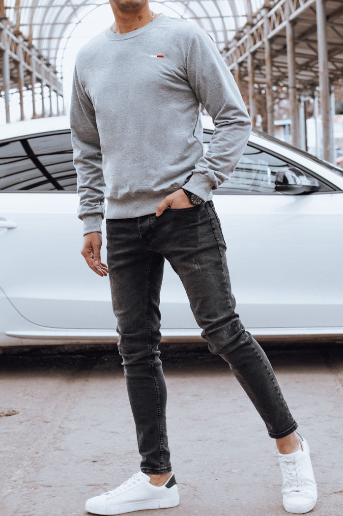 Bluza męska bez kaptura szara Dstreet BX5737