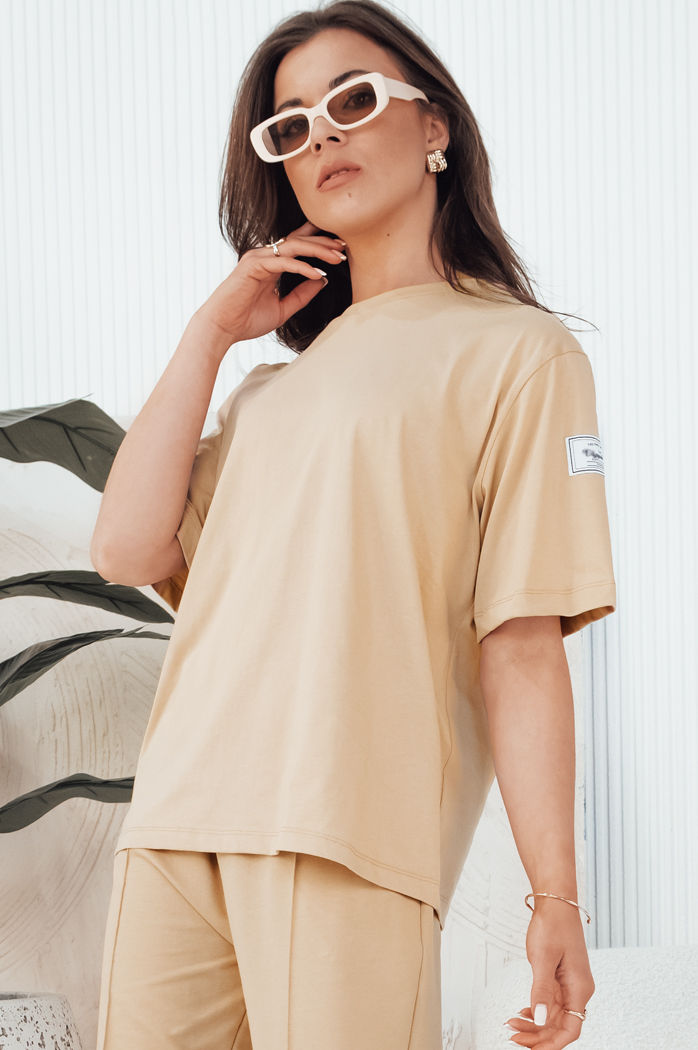 Komplet damski dresowy RIZNA beżowy Dstreet AY1035