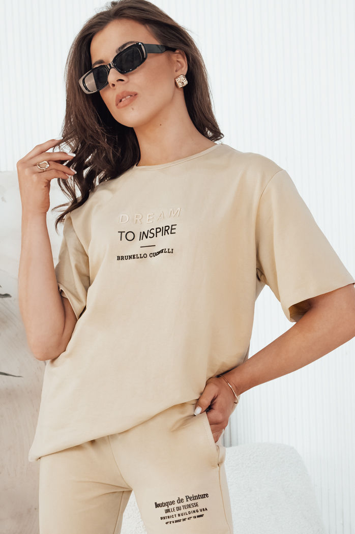 Komplet damski SIPAN beżowy Dstreet AY1043