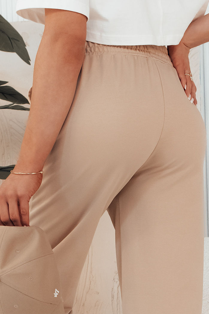 Spodnie damskie GLAPPO beżowe Dstreet UY2094