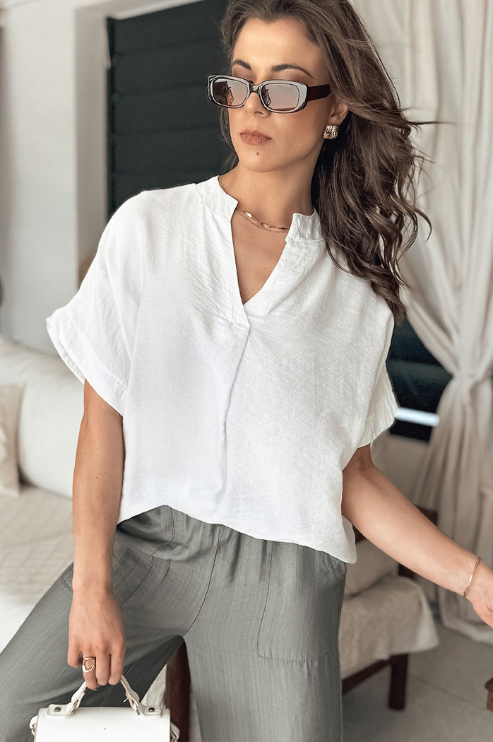 Bluzka damska NAMAYAS biała Dstreet RY2604