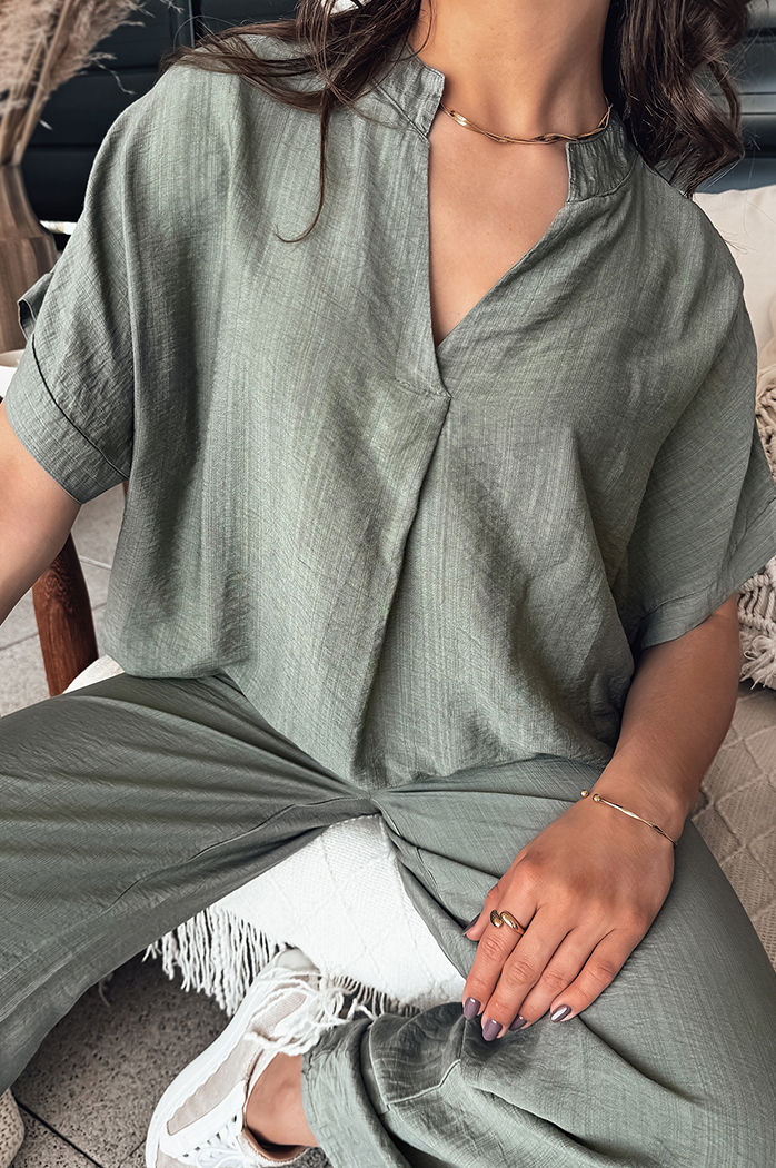 Bluzka damska NAMAYAS khaki Dstreet RY2605