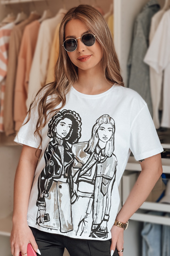 T-shirt damski COMIS biały Dstreet RY2608