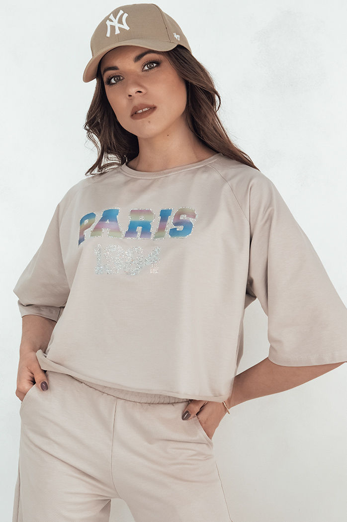 Komplet damski MILEKAN beżowy Dstreet AY1051