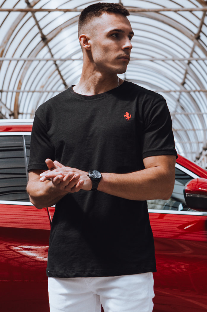 Koszulka męska czarna Dstreet RX5571