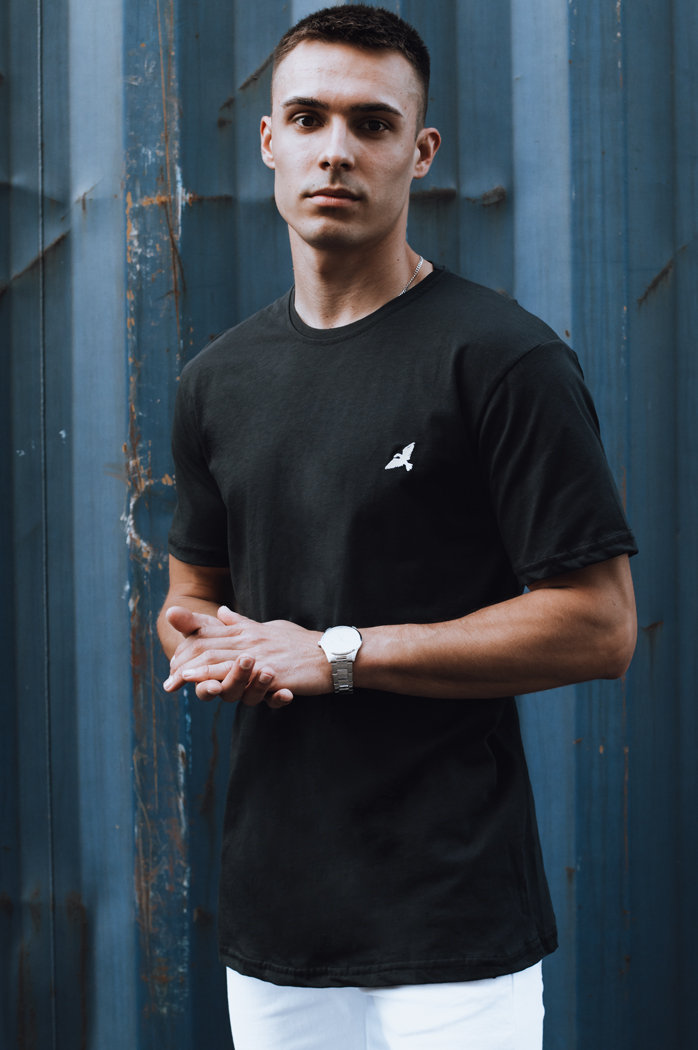 Koszulka męska czarna Dstreet RX5575