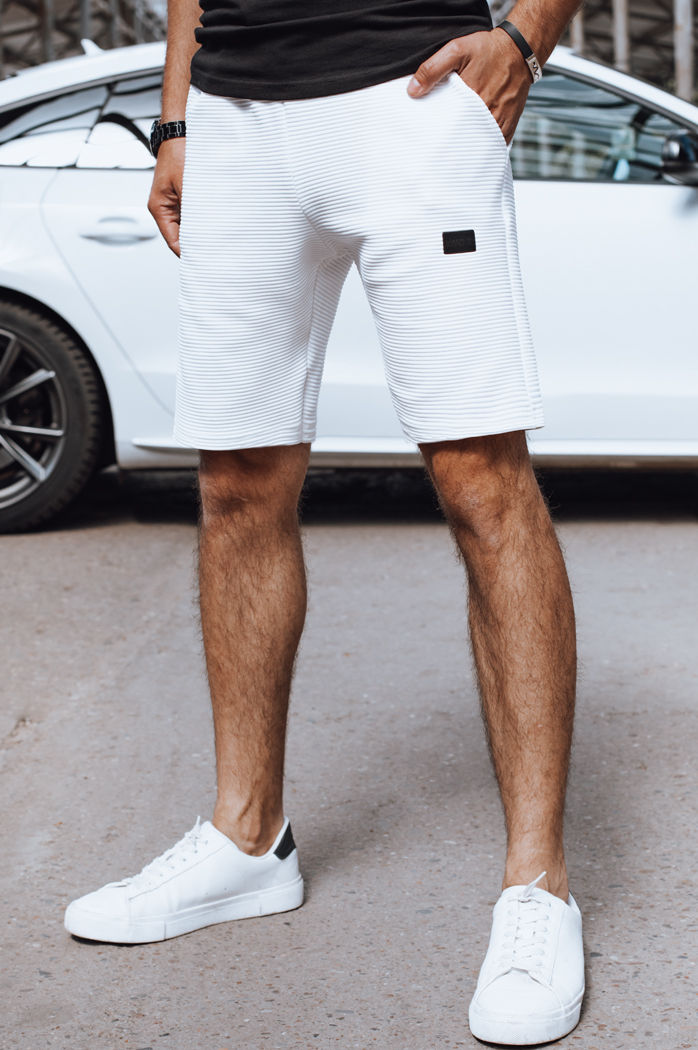 Spodenki męskie dresowe białe Dstreet SX2384