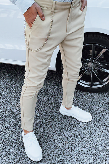 Spodnie męskie beżowe Dstreet UX4379