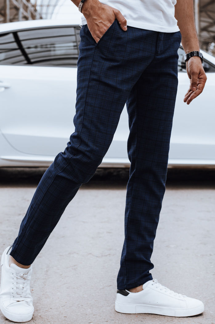Spodnie męskie casual ciemnoniebieskie Dstreet UX4387