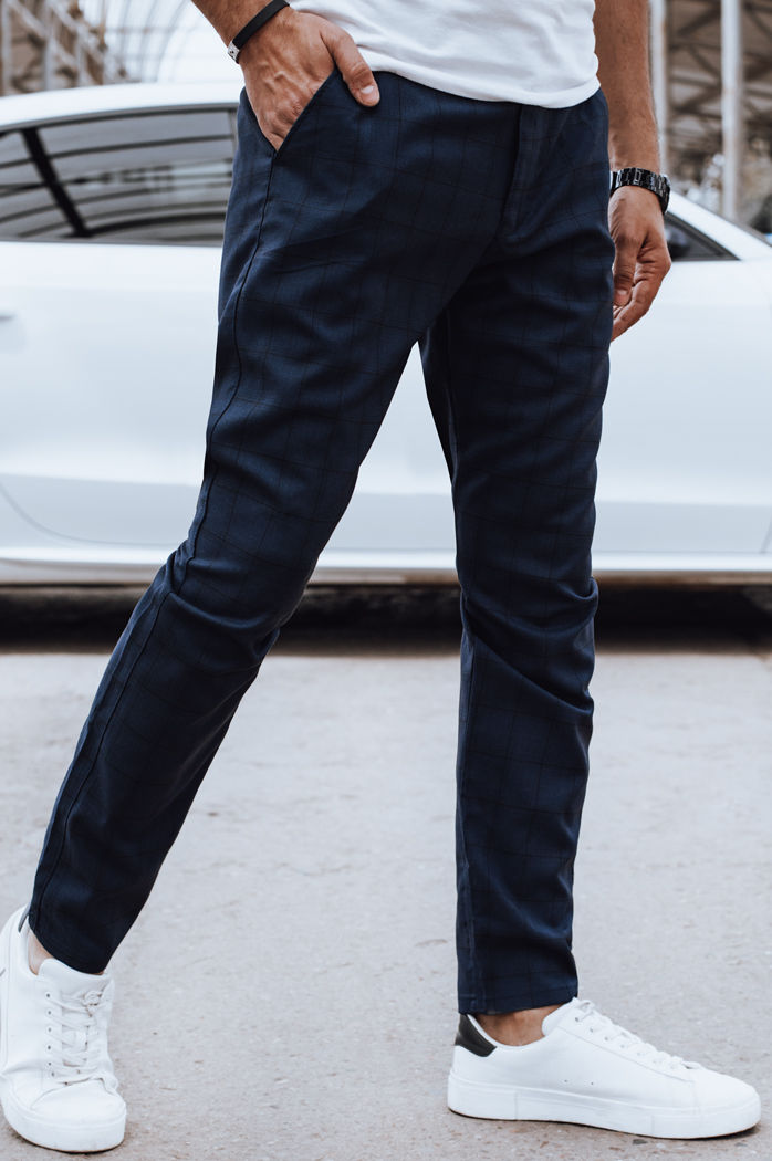 Spodnie męskie casual ciemnogranatowe Dstreet UX4395