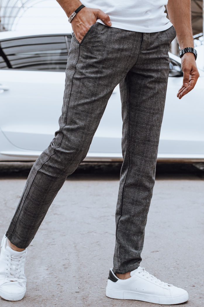 Spodnie męskie casual ciemnoszare Dstreet UX4399