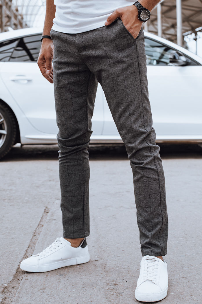 Spodnie męskie casual ciemnoszare Dstreet UX4400