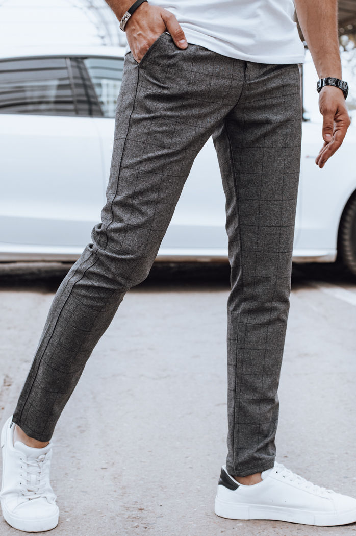 Spodnie męskie casual grafitowe Dstreet UX4406