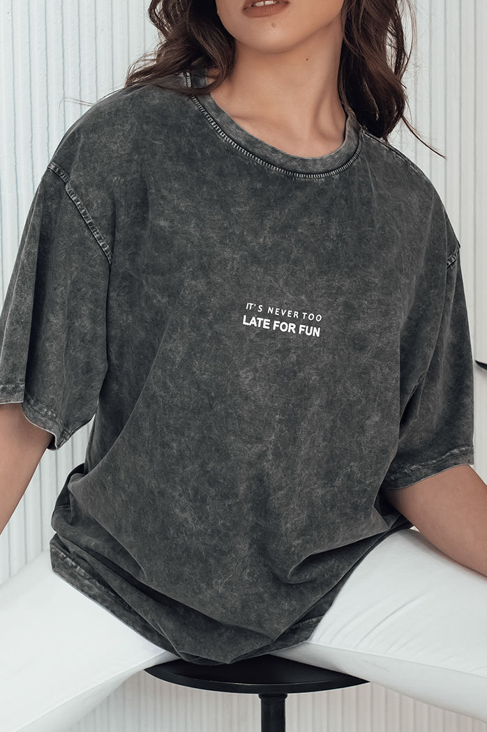 T-shirt damski KASEKEN grafitowy Dstreet RY2640