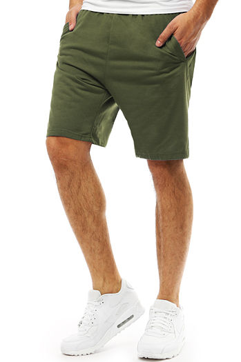 Krótkie spodenki dresowe męskie zielone  Dstreet SX2390