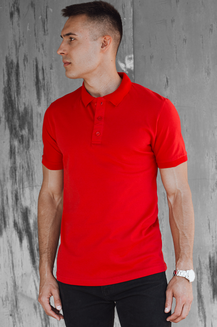 Koszulka męska polo czerwona Dstreet PX0598