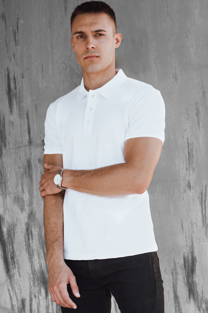 Koszulka męska polo biała Dstreet PX0601