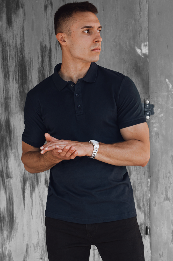 Koszulka męska polo granatowa Dstreet PX0605