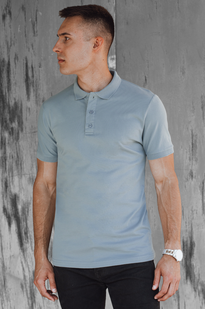 Koszulka męska polo błękitna Dstreet PX0608