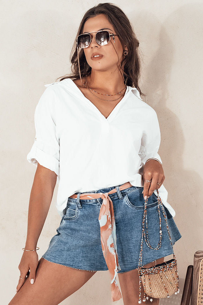 Spodenki jeansowe damskie SUMRBREEZ niebieskie Dstreet SY0352