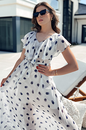 Sukienka maxi MARISOL jasnoszara Dstreet EY2501