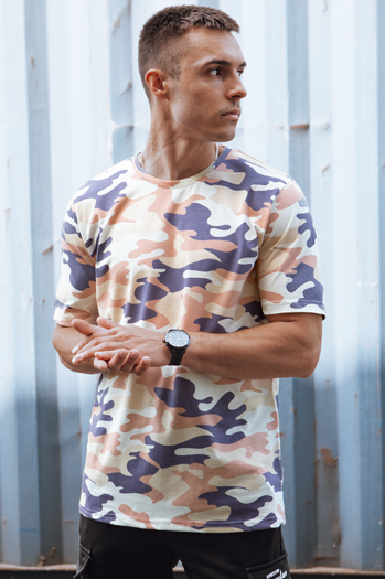 Koszulka męska beżowa moro Dstreet RX5589