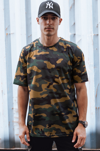 Koszulka męska khaki camouflage Dstreet RX5594