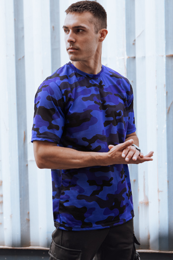 Koszulka męska niebieska moro Dstreet RX5595